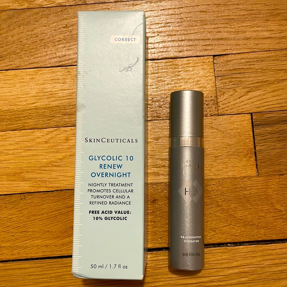 Set of Skin Ceuticals Glycolic 10 Rebew Overnight and HA5 hydrated